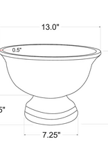 Jeffan Medium Enamel & Mango ood Round Pedestal Bowl