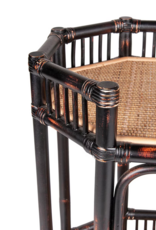 Jefferson Wren Rattan Bar Cart - Black