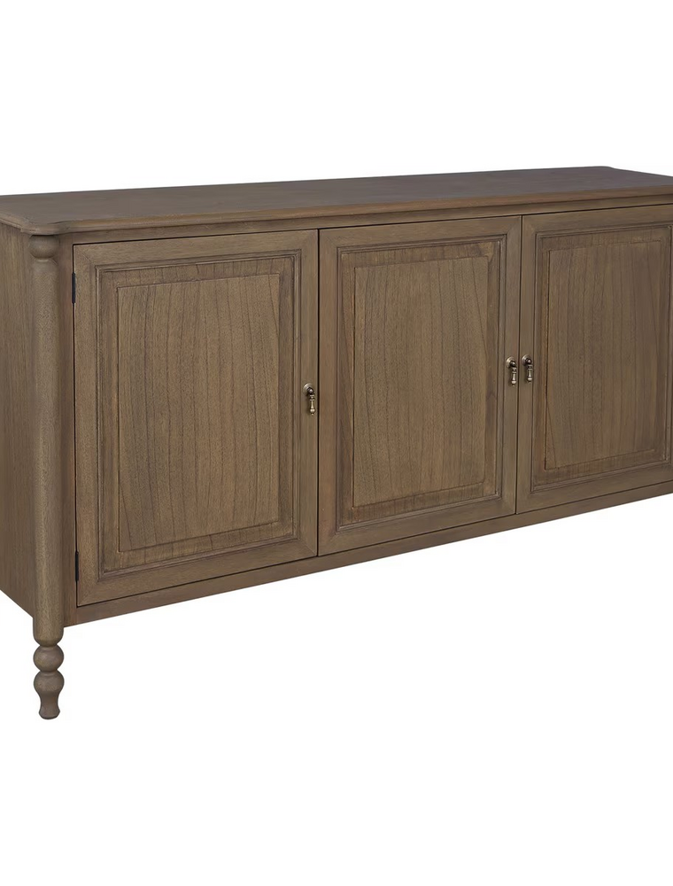 Jeffan 63" Ashford Turned Leg Sideboard - Chestnut Brown