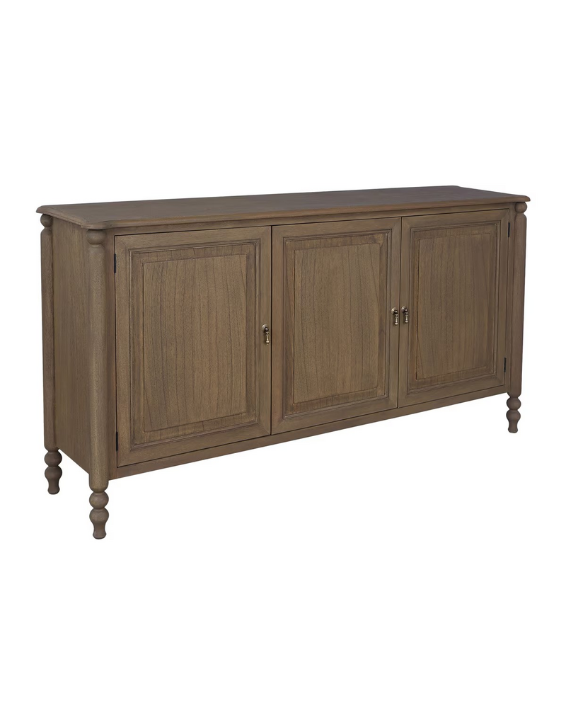 Jeffan 63" Ashford Turned Leg Sideboard - Chestnut Brown