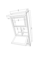 Jeffan 63" Ashford Turned Leg Sideboard - Chestnut Brown