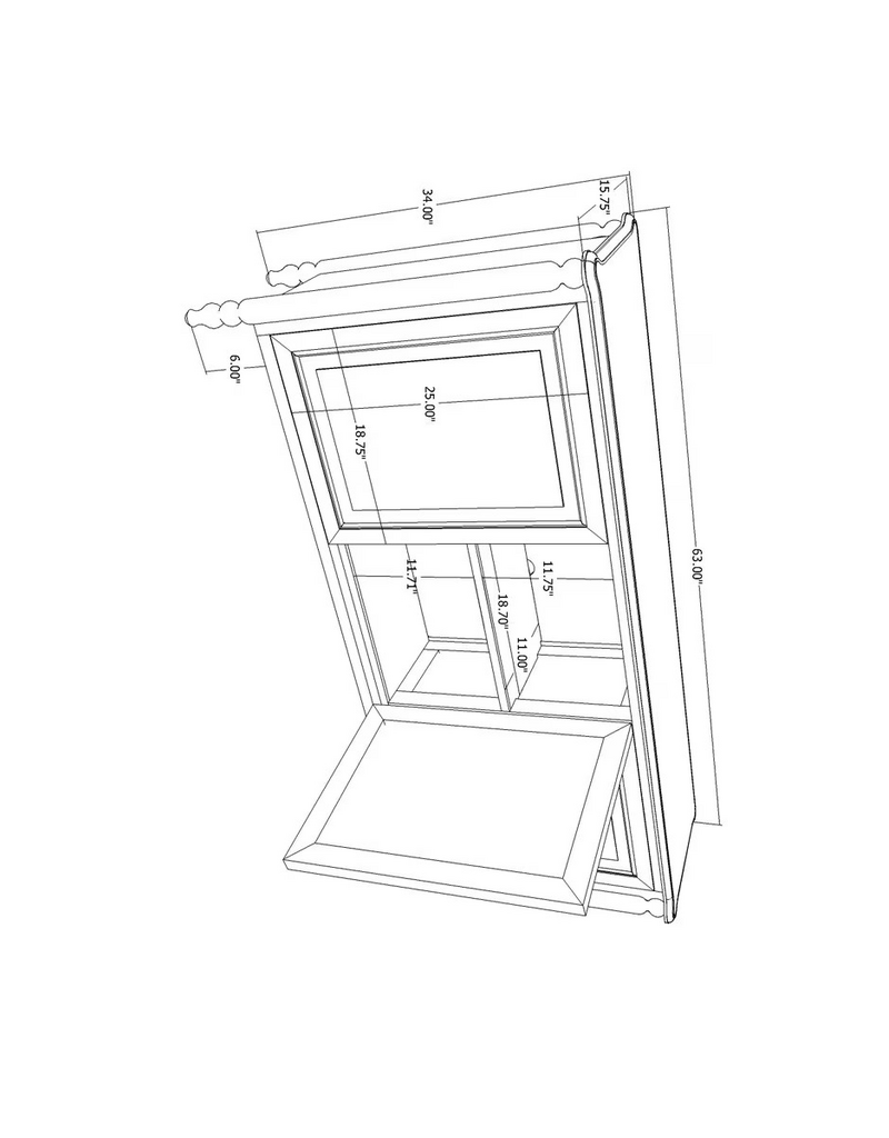 Jeffan 63" Ashford Turned Leg Sideboard - Chestnut Brown