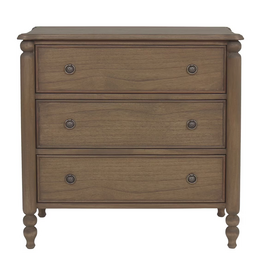 Jeffan 31.5" Ashford 3 Drawer Dresser - Chestnut Brown