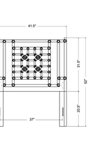 Jeffan Lattice Twin Headboard - Green
