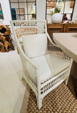 Jeffan Winston II Rattan Arm Chair - White