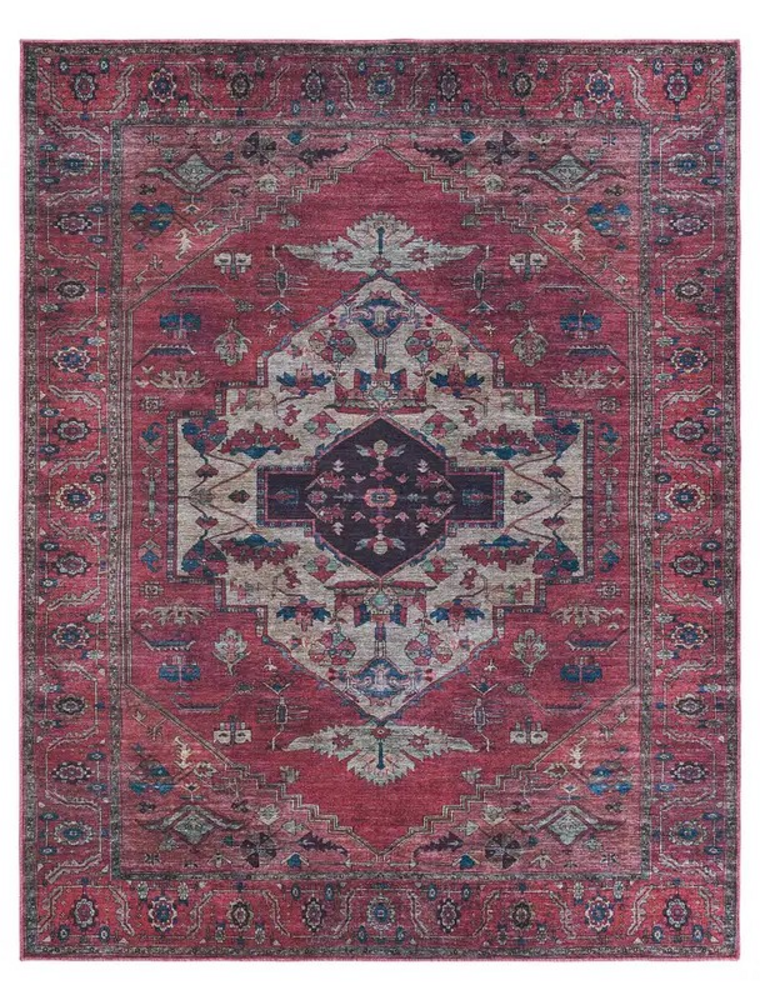 Jaipur 8' x 10' (7'10" x 10') VIN01 Red Vindage Monroe
