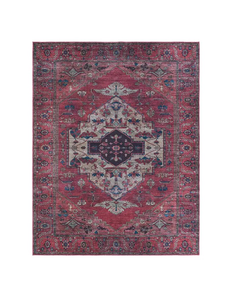 Jaipur 8' x 10' (7'10" x 10') VIN01 Red Vindage Monroe