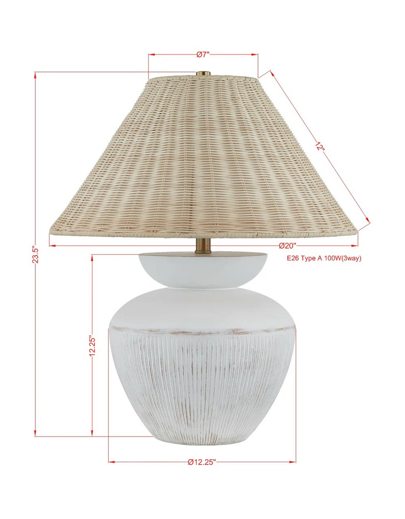Rattan Frannie Table Lamp