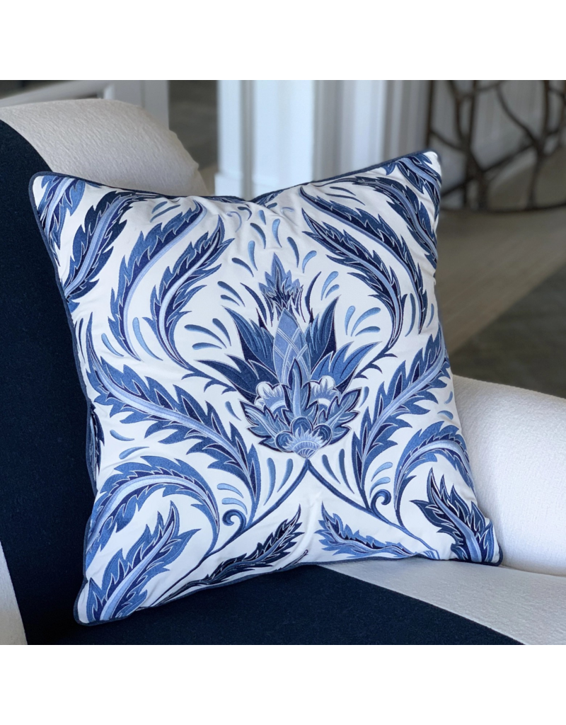 Rightside Design Indigo Morris Thistle Botanical - Indoor/Outdoor