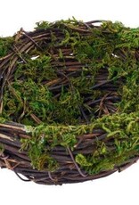 AB Floral 4" Dia Moss/Vine Bird Nest