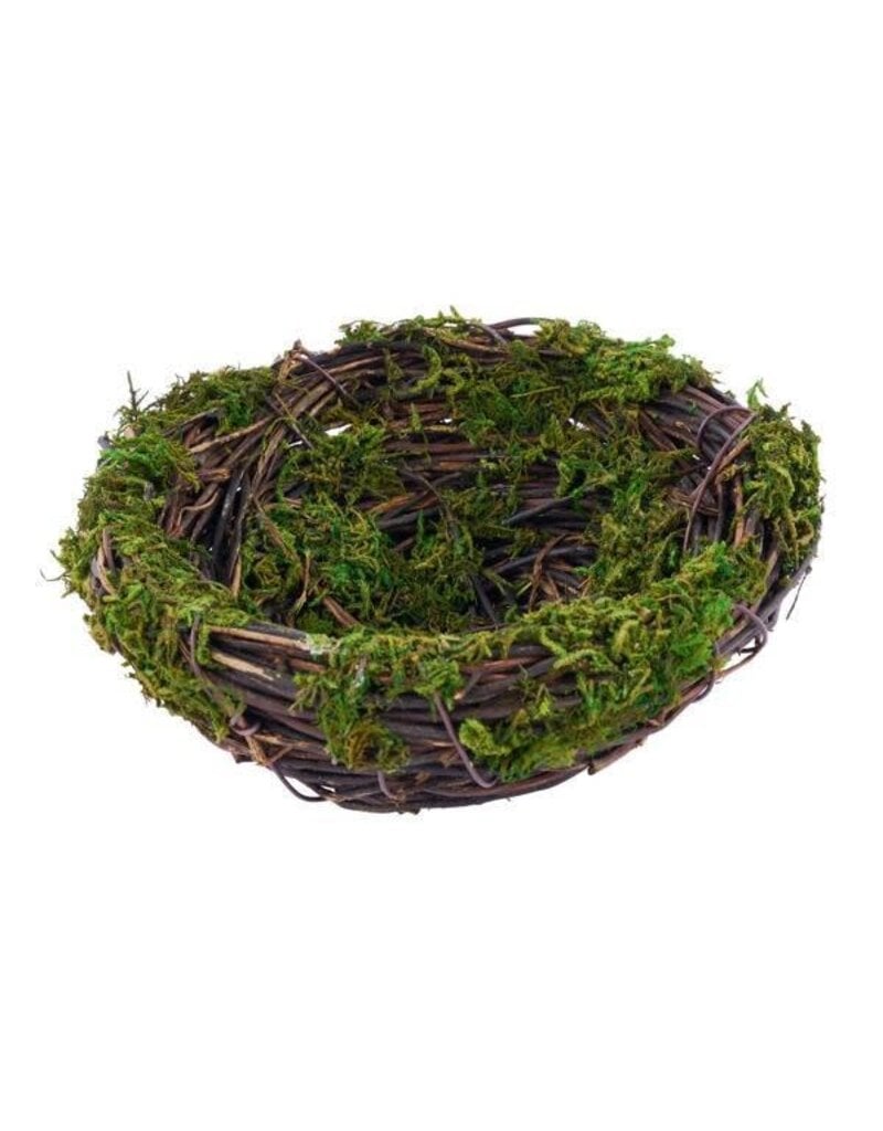 AB Floral 4" Dia Moss/Vine Bird Nest