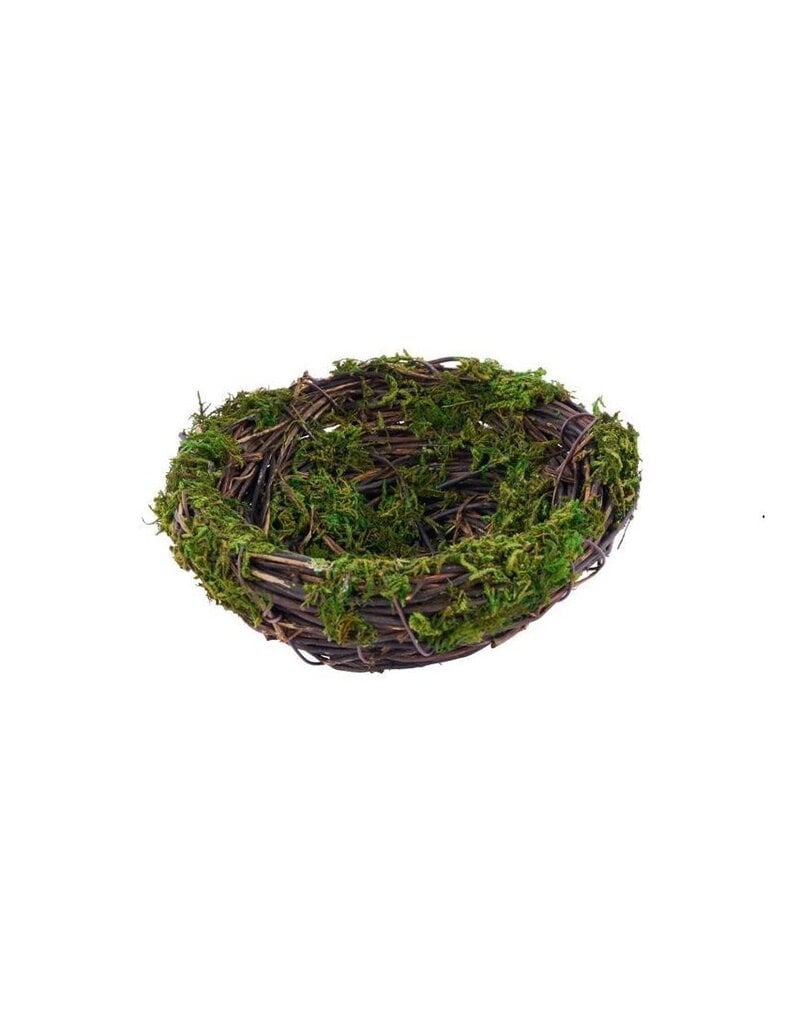 AB Floral 4" Dia Moss/Vine Bird Nest