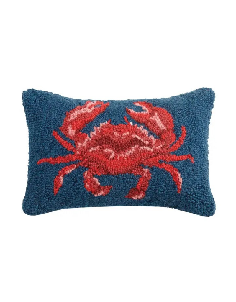 Peking Handicraft Red Crab Hook Pillow