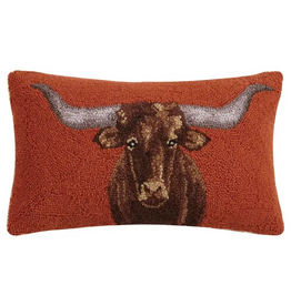 Peking Handicraft Longhorn Red Background Hook Pillow