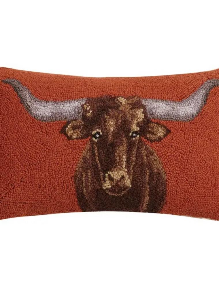 Peking Handicraft Longhorn Red Background Hook Pillow