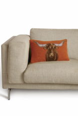 Peking Handicraft Longhorn Red Background Hook Pillow
