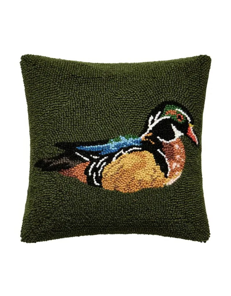 Peking Handicraft Wood Duck / Camp Wandawega Pillow