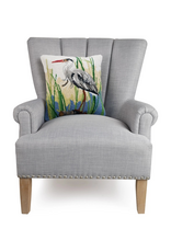 Peking Handicraft Great Blue Heron RIGHT Hook Pillow