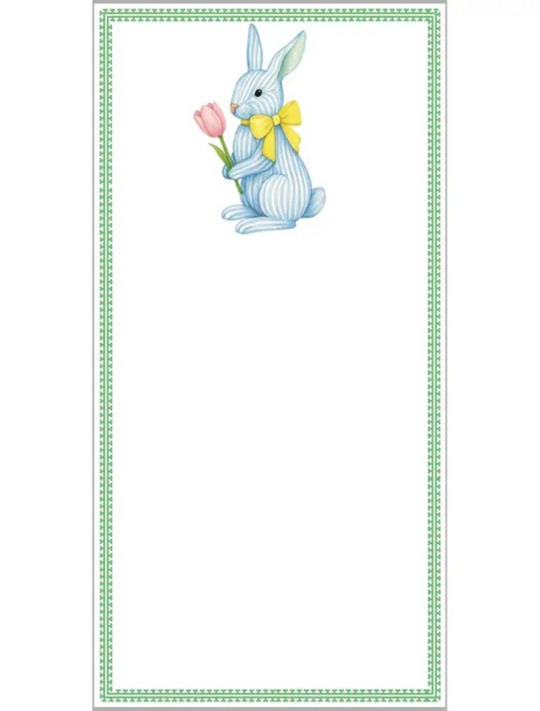 WH Hostess Social Stationery Striped Bunny List Notepad