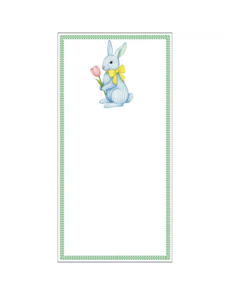 WH Hostess Social Stationery Striped Bunny List Notepad