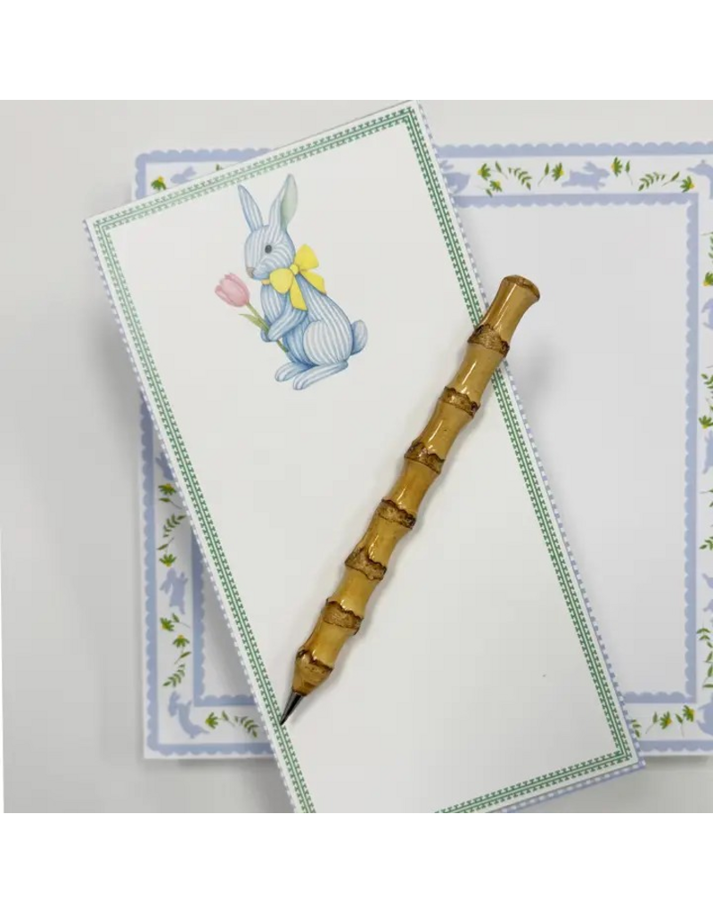 WH Hostess Social Stationery Striped Bunny List Notepad