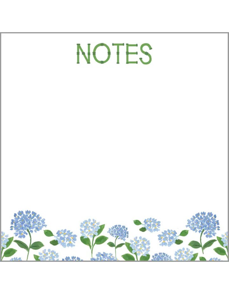 WH Hostess Social Stationery Blue Hydrangeas "Notes" Slab Notepad