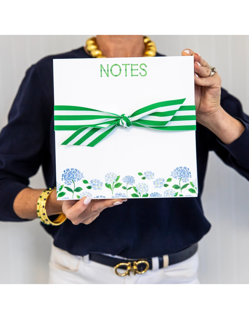 WH Hostess Social Stationery Blue Hydrangeas "Notes" Slab Notepad