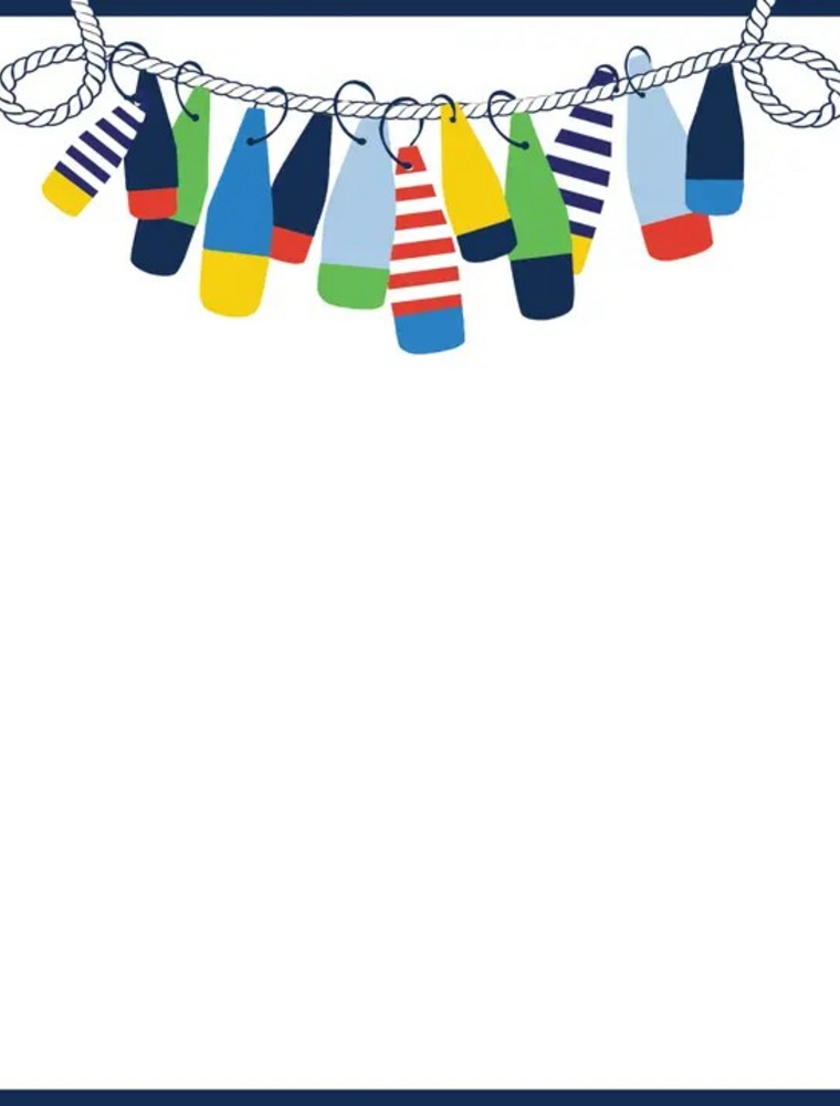 WH Hostess Social Stationery Buoys Slab Notepad