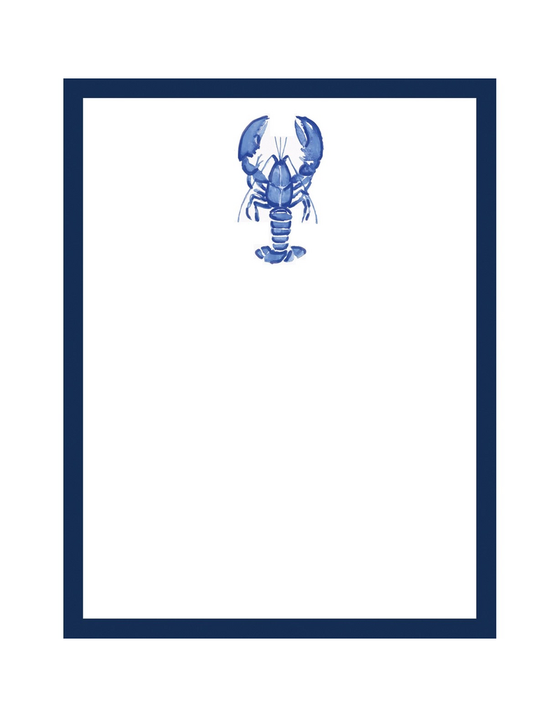 WH Hostess Social Stationery Blue Lobster Notepad
