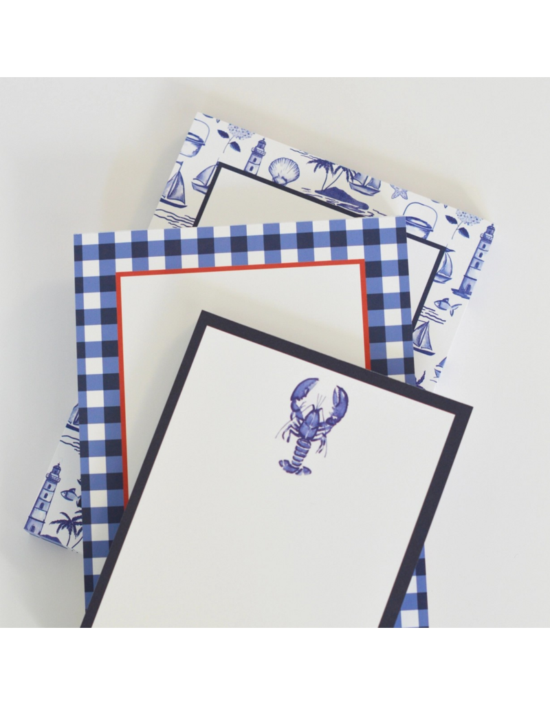 WH Hostess Social Stationery Blue Lobster Notepad