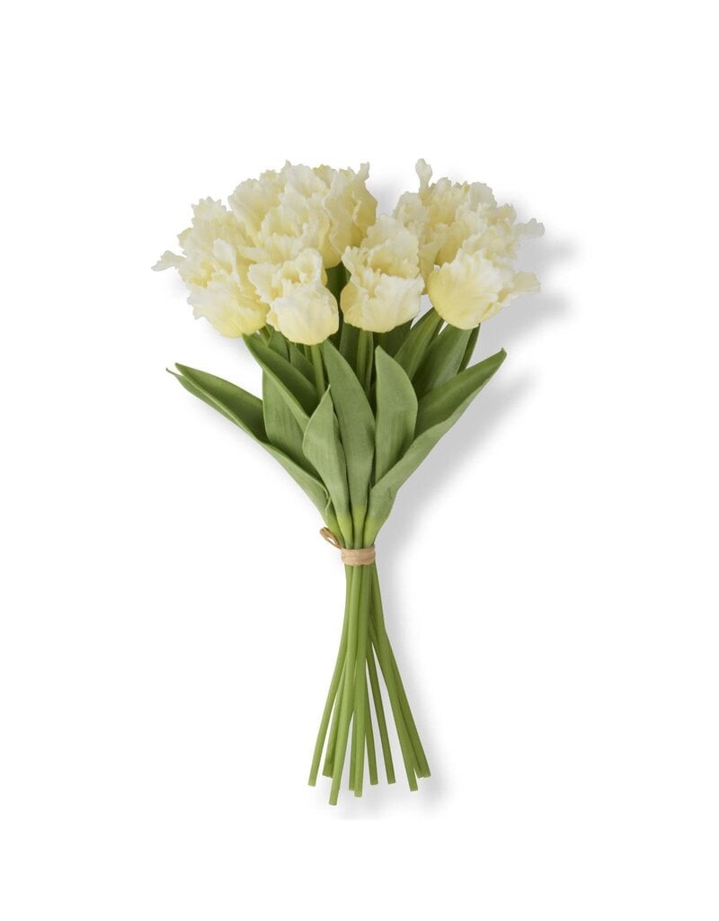 12 Stems Yellow Real Touch Parrot Tulip Bundle