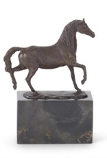 Bronze Horse Statue on Marble Block