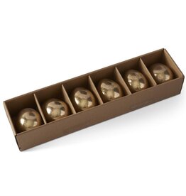 3" Gold Gilded Resin Eggs