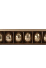 3" Gold Gilded Resin Eggs