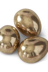 3" Gold Gilded Resin Eggs