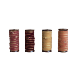 10Yard Velvet Ribbon w/Metallic Edges - Wood Spool