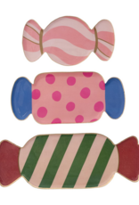 Set of 3 Enameled Candy Shaped Trays