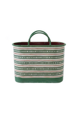 Christmas Market Small Holiday Pattern Metal Bucket with Handles