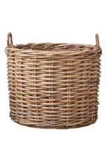 Meadow Large 31.5" Round x 25"H Rattan Basket w/Handles