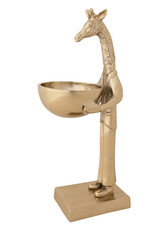 Collected Notions Cast Aluminum Giraffe Holding Bowl