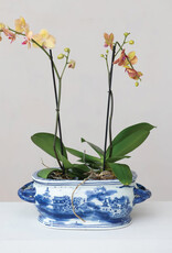 Dapper Home Oval Hand-Painted Stoneware Vintage Reproduction Planter