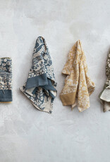 Meadow Cotton Printed Tea Towels w/ Floral Pattern, Set of 3