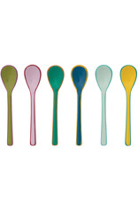 At The Table Enamel Salt Spoon with Colored Edge, 8 Styles