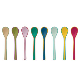 At The Table Enamel Salt Spoon with Colored Edge, 8 Styles