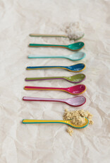 At The Table Enamel Salt Spoon with Colored Edge, 8 Styles
