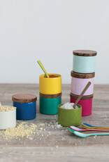 At The Table Enamel Salt Spoon with Colored Edge, 8 Styles