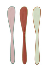 Enamel Canape Knife with Colored Edge, 3 Styles