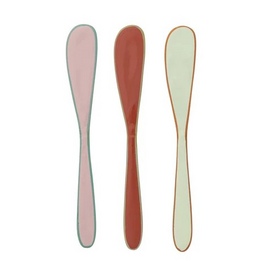 Enamel Canape Knife with Colored Edge, 3 Styles