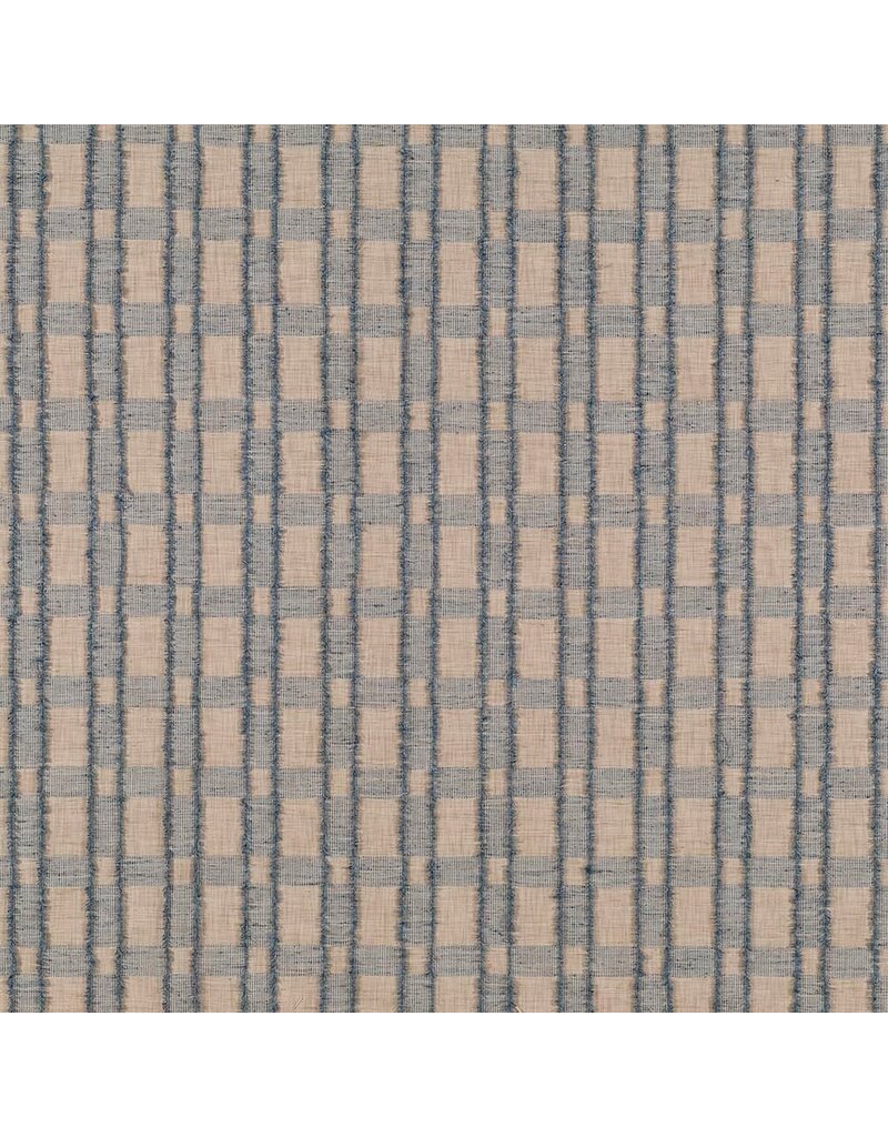 Robin Bruce Rowe 24" x 24" Beige & Blue Throw Pillow
