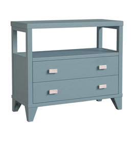 Ezra Ezra 2 Drawer Side Table - Slate Blue
